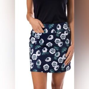 Golftini Night Moves Floral Print Golf Skort Navy Size Small NWT